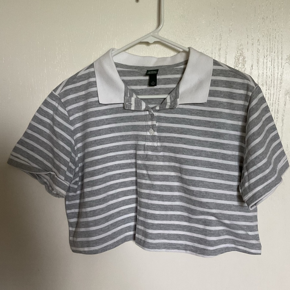 Cropped button up shirt